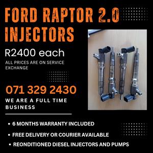 FORD RAPTOR 2.0 INJECTORS FOR SALE WITH WARRANTY 