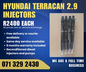 HYUNDAI TERRACAN 2.9 INJECTORS FOR SALE WITH WARRANTY 