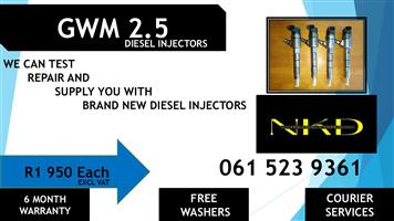 DIESEL INJECTORS FOR GWM 2.5 WITH REPORTS FOR SALE