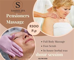 We offer - Swedish massage, Aromatherapy, Deep tissue, Facial, Full manicure.