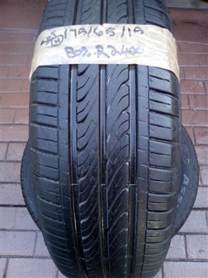 Set of 4 Goodyear Assurance tyres 175/65/15 85% thread