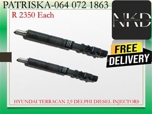 HYUNDAI TERRACAN 2,9 DELPHI DIESEL INJECTORS FOR SALE