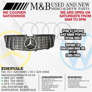 Grille GT Chrome with badge PreFace (Brand New) Suitable for Mercedes-Benz ML W