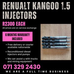 RENUALT KANGOO 1.5 INJECTORS FOR SALE WITH WARRANTY 