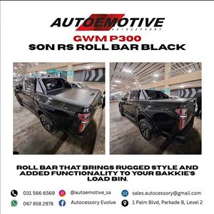 GWM P300 SON RS ROLL BAR BLACK COMPATIBLE