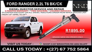 Ford Ranger 2.2L T6 Diesel Injectors on recondition