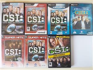 PC Games: CSI: Crime Sceen Investigation. Six to choose from.