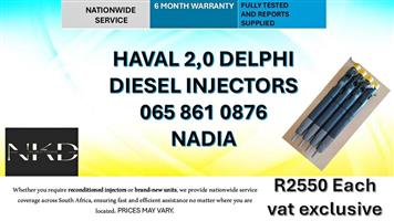 HAVAL 2,0 DIESEL INJECTORS FOR SALE -RECONDITIONED OR NEW