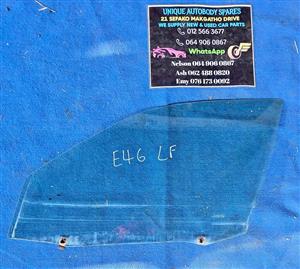 BMW E46 Left Front Window Glass for Passenger Side Door 