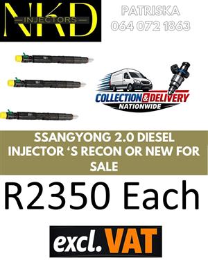 6 MONTHS WARRANTY INJECTORS FOR SSANGYONG 2.0 DIESEL INJECTORS