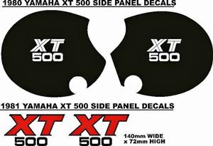 1981 Yamaha XT 500 decals stickers sets