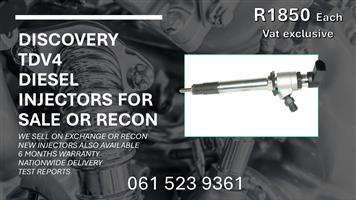 DISCOVERY TDV4 DIESEL INJECTORS FOR SALE WITH TEST REPORTS 