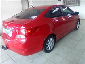 2013 HYUNDAI ACCENT 1.6 AUTOMATIC PETROL RED 114000KM SERVICE BOOK SPARE KEY REVERSE SENSOR 