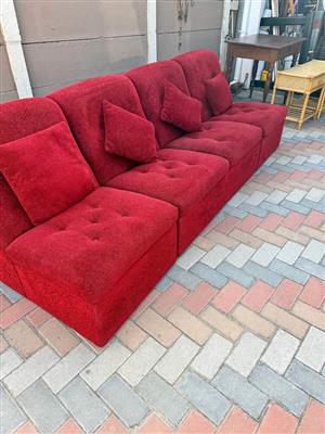 Vintage 1970’s Red Moduler sofas