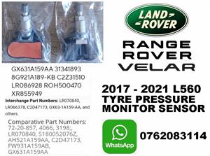 Range Rover Velar TPMS tyre pressure monitor sensors and valves 