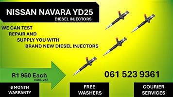 DIESEL INJECTORS FOR NISSAN NAVARA YD25. FAST DELIVERY AND GURANTEED