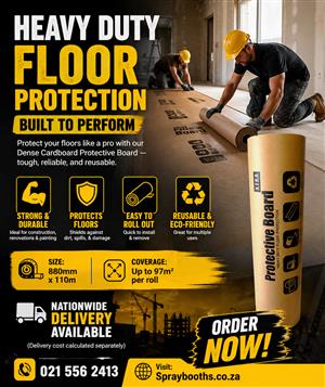 Protective Board Heavy Duty Floor Protection – 880mm x 110m Roll