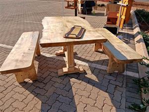1.6m Table with 2 Benches
