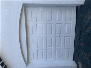 1 x 20 Panel Single Meranti garage door (white front and brown back) , with Digidoor motor. 