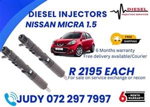 Nissan Micra 1.5 Diesel Injector for sale on service exchange or to recon