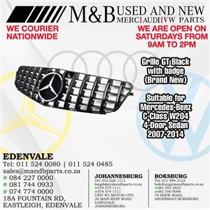 Grille GT Black with badge (Brand New)  Suitable for Mercedes-Benz C-Class W204 4-Door Sedan