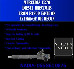 Mercedes C270 Bosch injectors for sale or recon 