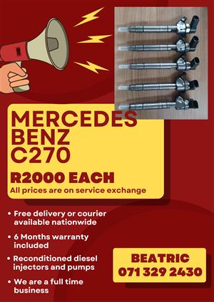 MERCEDES BENZ C270 INJECTORS FOR SALE WITH WARRANTY 