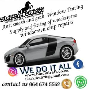 For Any window Tinting/smash and grab or Autoglass fitting contact us 