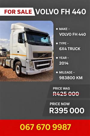 2014 -FOR SALE: 2014 Volvo FH 440 6x4  – Ready for the Road Ahead!