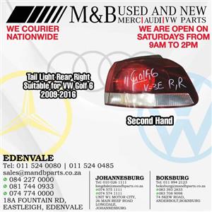 Tail Light Rear Right (Second Hand)  Suitable for VW Golf 6  2009-2016