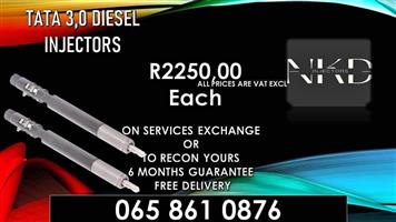 TATA 3.0 DIESEL INJECTORS FOR SALE ON EXCHANGE OR RECON