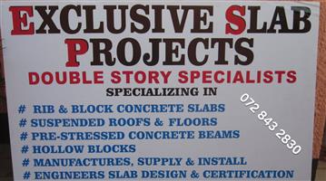 Rib and block ,lintels, hollow blocks, reinforcing steel,slab