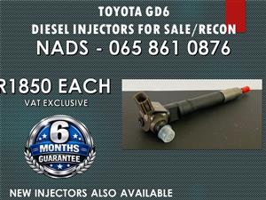 TOYOTA GD6 DIESEL INJECTORS FOR SALE OR TO RECON