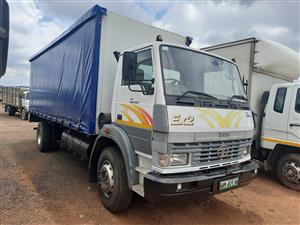 Tata 1518c fitted with curtain side body truck