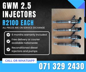 GWM 2.5 INJECTORS FOR SALE WITH WARRANTY 