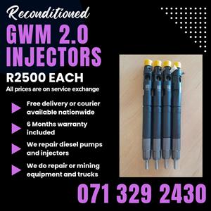 GWM 2.0 INJECTORS FOR SALE WITH WARRANTY INCLUDED 