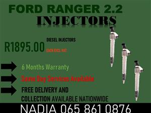 FORD RANGER 2.2 DIESEL INJECTORS FOR SALE OR TO RECON NATIONWIDE