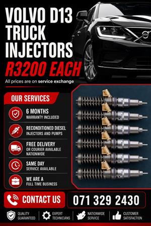 VOLVO INJECTORS FOR SALE WITH WARRANTY INCLUDED 
