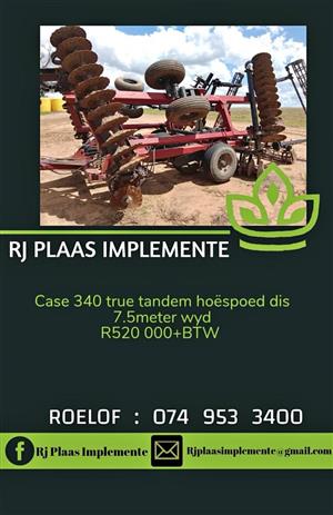 Case 7.5m Hoëspoed dis