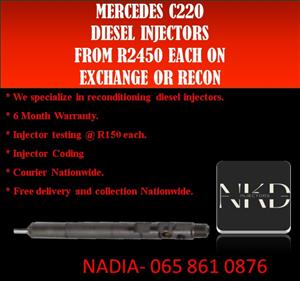 Mercedes C220 Delphi injectors for sale 
