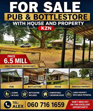 Pub & Bottle store For sale (KZN)