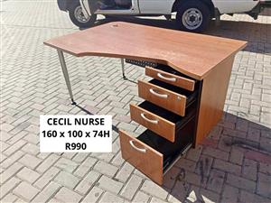 CECIL NURSE OFFICE DESK WITH DRAWERS