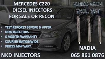 MERCEDES C220 DIESEL INJECTORS FOR SALE. REBUILT AND TESTED