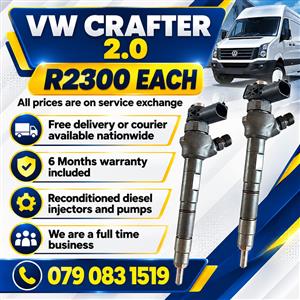 VW CRAFTER 2.0 INJECTORS FOR SALE WITH WARRANTY 