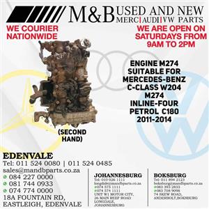 Engine M274 (Second Hand) Suitable for Mercedes-Benz C-Class W204 M274 Inline-four Petrol C180