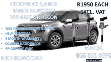 DIESEL INJECTORS FOR SALE FOR CITROEN C3 1.4 HDI