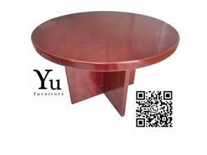 MEE0412 - Executive Round Meeting Table (1200mm) – Mahogany Finish