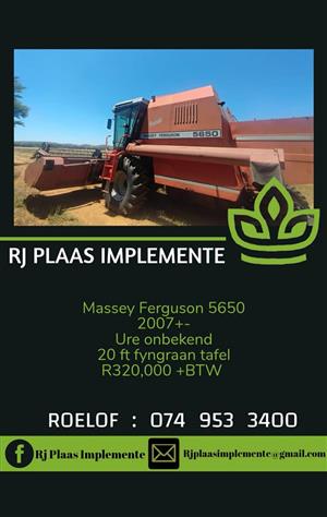 Massey ferguson 5650 + tafel