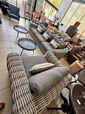 Luxury Designer Wicker Indoor/Outdoor Lounge Set
