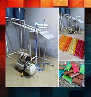 Reconditioned 4‑lane ice lolly machine! Includes tanks & stand,